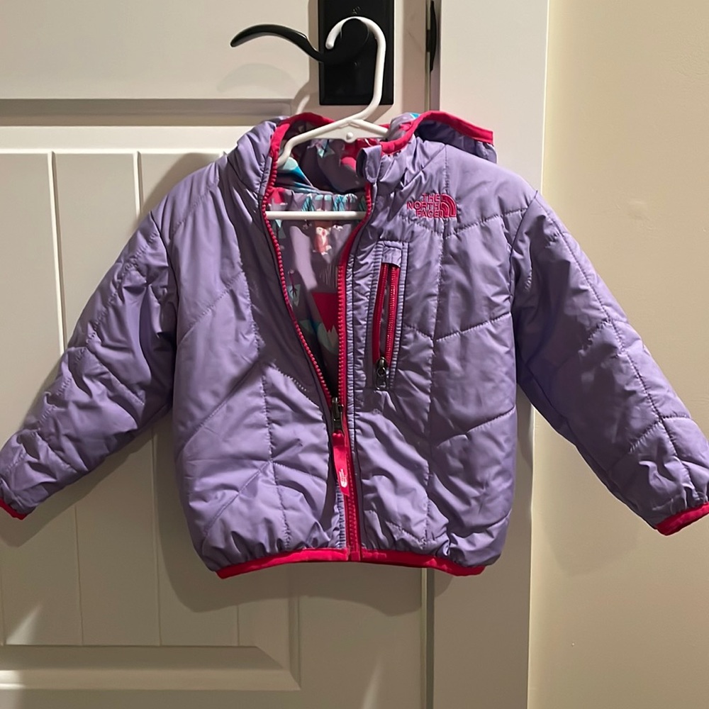 North face purple puffer jacket